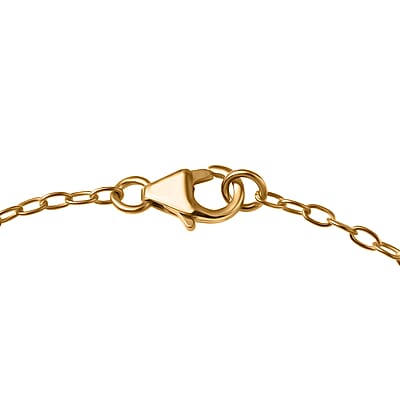 D’Joy Green Onyx 9.10 ctw Bracelet in 18K Vermeil Yellow Gold Over Sterling Silver (7.50 In)