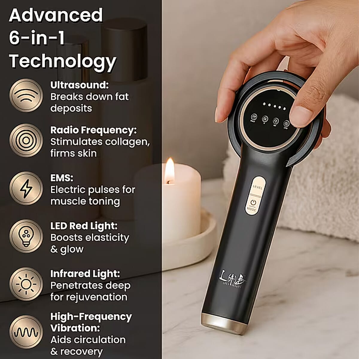 LAB Maximus Ultra Multi Technology Cellulite, Tone & Lift Body Device (Lifetime Warranty) image number 3