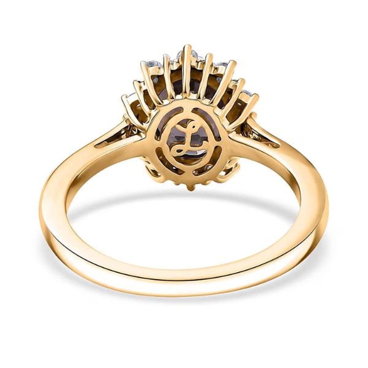 Luxoro AAA Royal Lavender Spinel and G-H I2 Diamond 2.30 ctw Violet Majesty Ring in 10K Yellow Gold (Size 7.0) image number 6