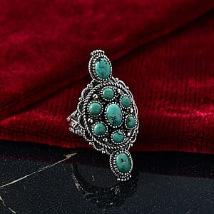D'Joy Artisan Crafted Tahoe Nevada Turquoise 4.25 ctw Ring in Sterling Silver (Size 7.0)