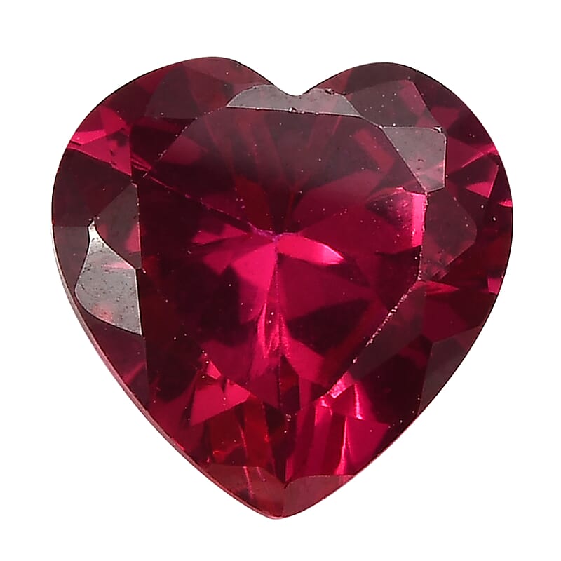 Lab Created Ruby (Hrt 8.5 mm) 2.40 ctw Loose Gemstone