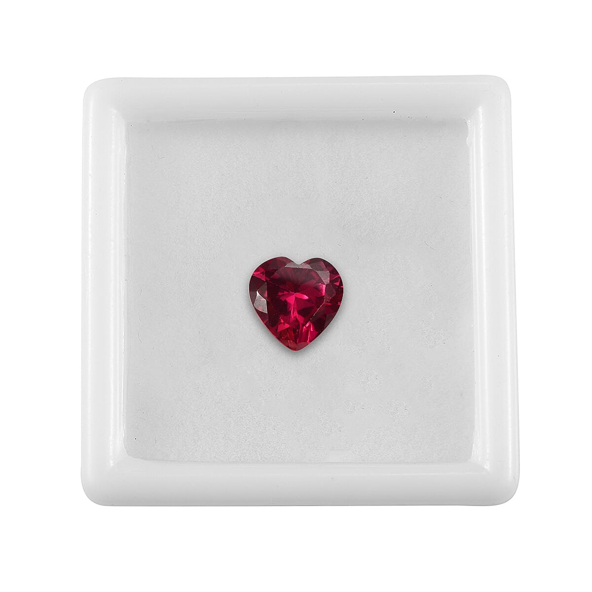 Lab Created Ruby (Hrt 8.5 mm) 2.40 ctw Loose Gemstone