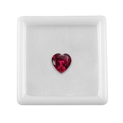 Lab Created Ruby (Hrt 8.5 mm) 2.40 ctw Loose Gemstone