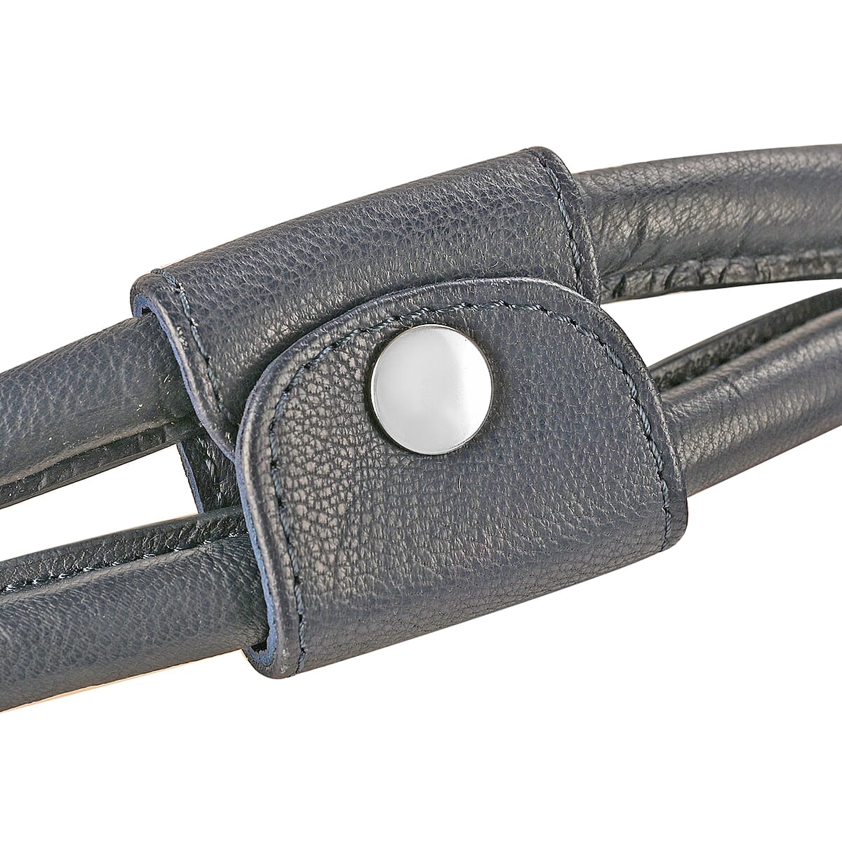 La Marey Navy Women Face Hand Painted Genuine Leather Handbag with Shoulder Strap image number 7