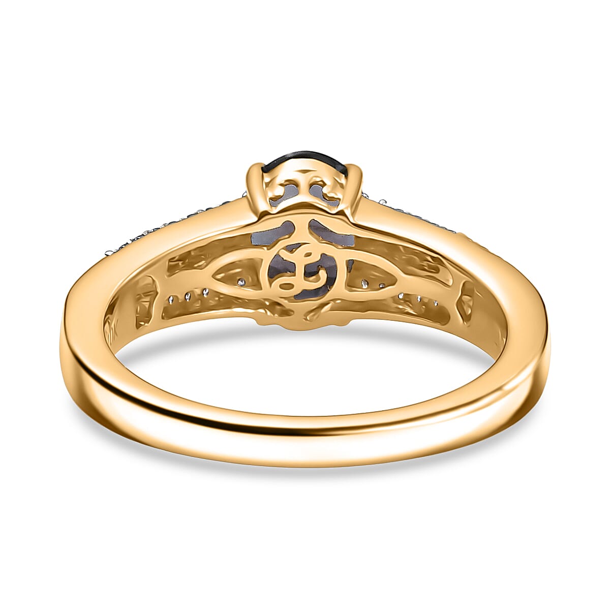 Luxoro AAA Royal Lavender Spinel, Purple Diamond and I2 Diamond 1.60 ctw Imperial Violet Ring in 10K Yellow Gold (Size 7.0) image number 4