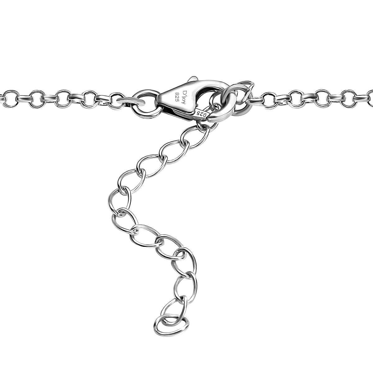 D'Joy Diamond 3.00 ctw Frozen Leaf Necklace in Rhodium Over Sterling Silver 18-20 Inches image number 4