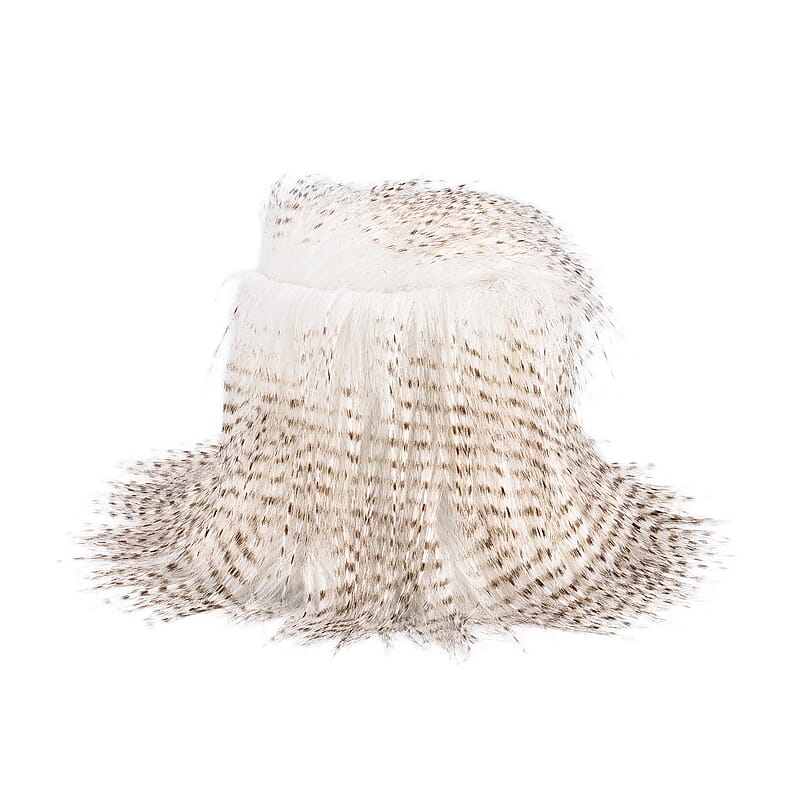 Tamsy Beige Faux Fur Bucket Hat