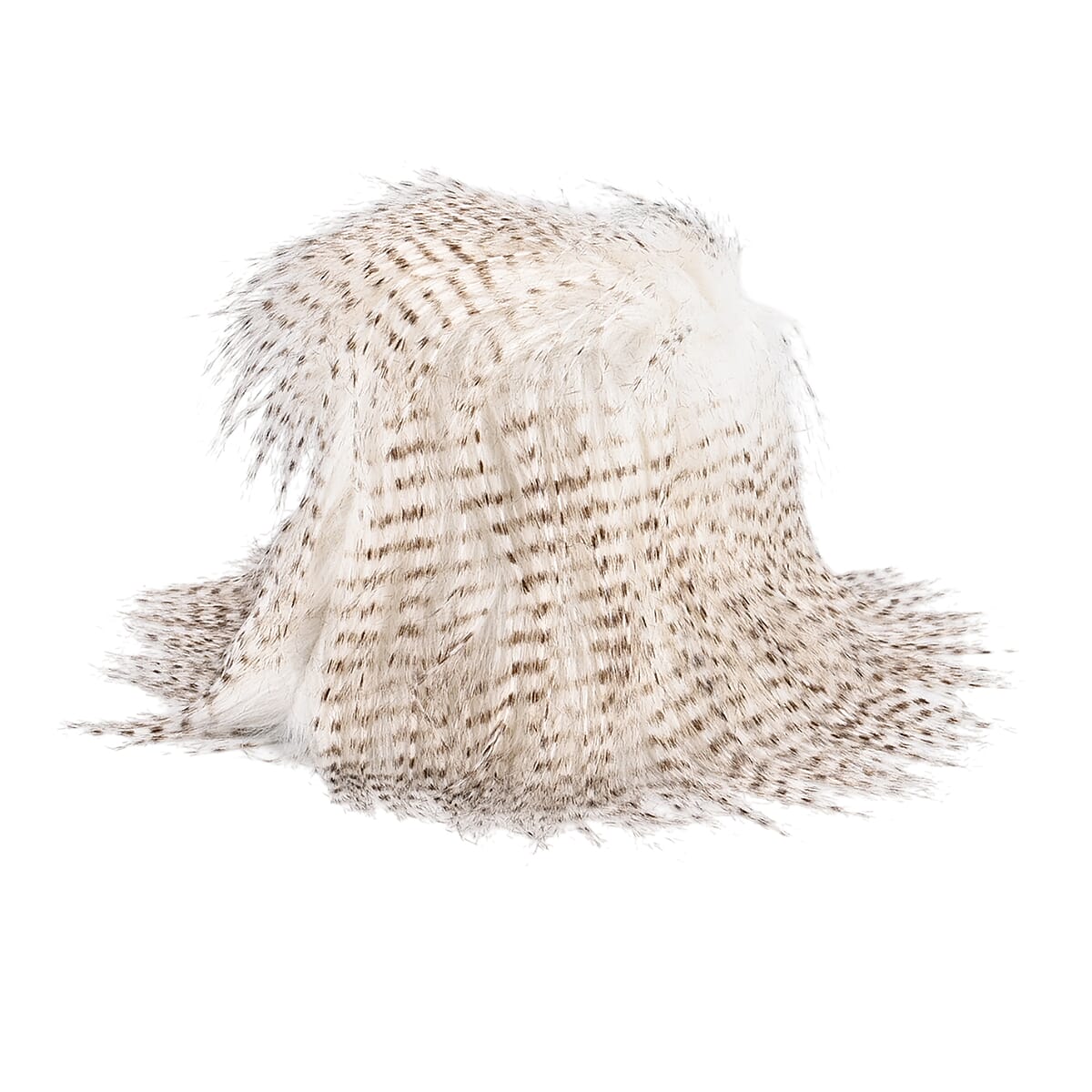 Tamsy Beige Faux Fur Bucket Hat  image number 3