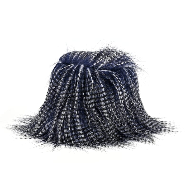 Tamsy Blue Faux Fur Bucket Hat