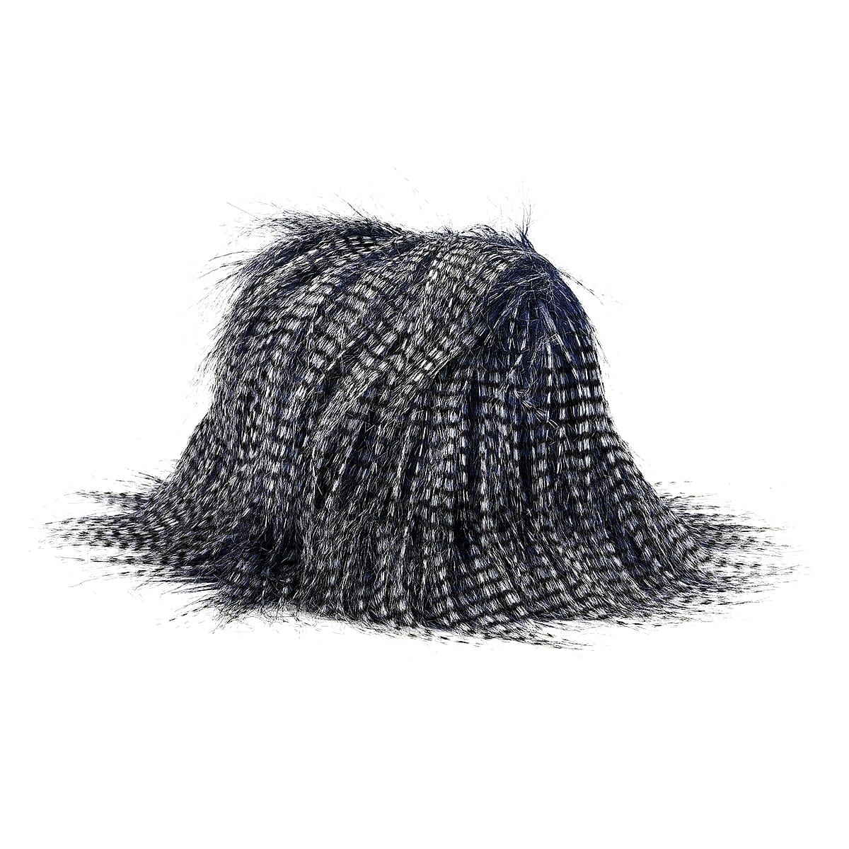 Tamsy Blue Faux Fur Bucket Hat  image number 2