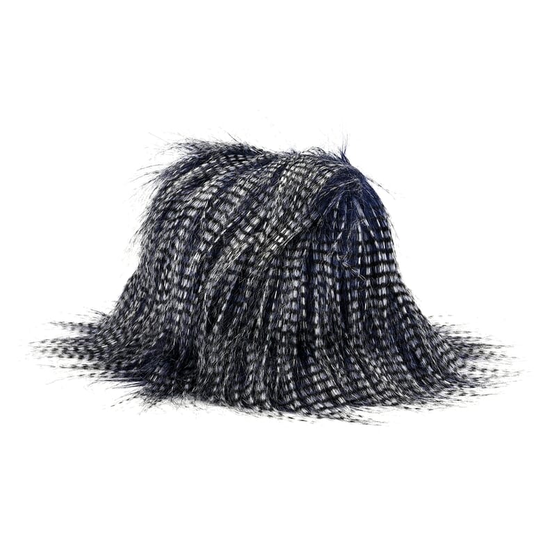 Tamsy Blue Faux Fur Bucket Hat