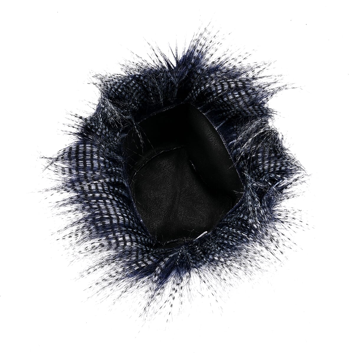 Tamsy Blue Faux Fur Bucket Hat  image number 4