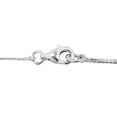 D'Joy Premium Multi-Tourmaline and Moissanite 12.50 ctw Floral Necklace in Rhodium Over Sterling Silver 18 Inches