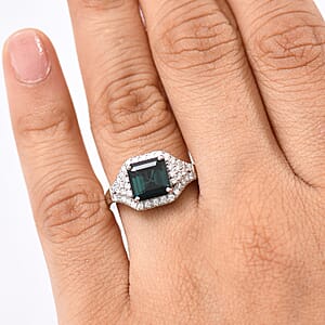 Certified & Appraised Rhapsody AAAA Monte Belo Indicolite and E-F VS Diamond 2.76 ctw Ring in 950 Platinum (Size 8.0) 6.75 Grams
