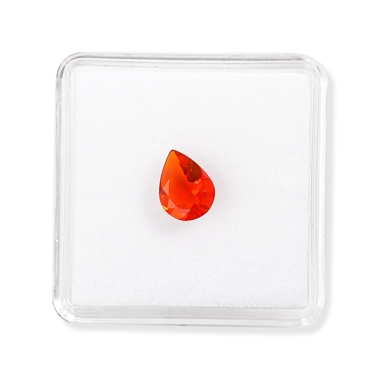 Rough Cut Fire Opal (Pear 8x6 mm) 0.60 ctw