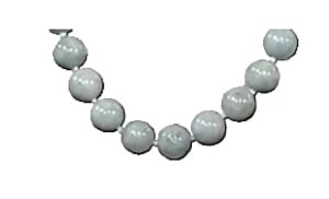 Natural Jade 875.00 ctw Beaded Knotted Necklace in Rhodium Over Sterling Silver (18-22 Inches)