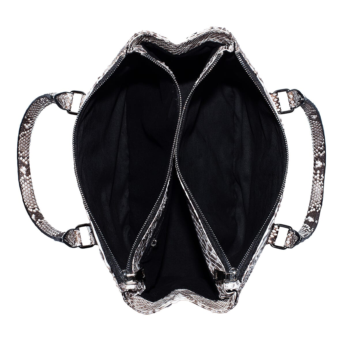 The Grand Pelle Handcrafted Natural Genuine Python Leather Satchel Bag image number 7