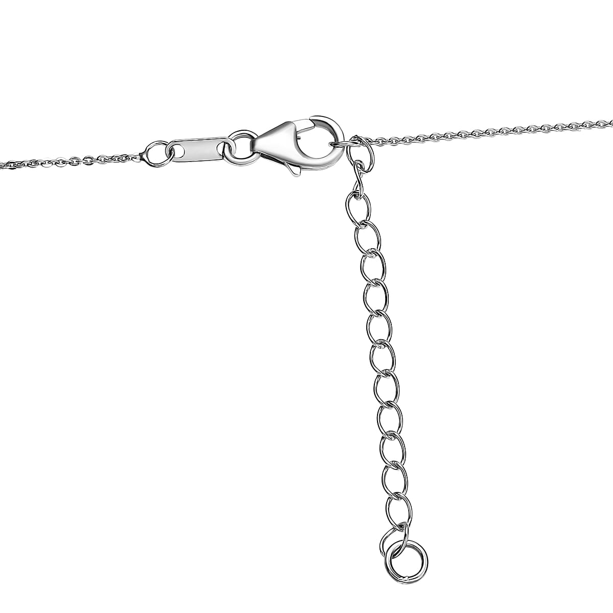 GP Trionfo Collection Rainbow Moonstone and Multi Gemstone 10.80 ctw Serpentine Necklace 18 inches in Rhodium Over Sterling Silver image number 5