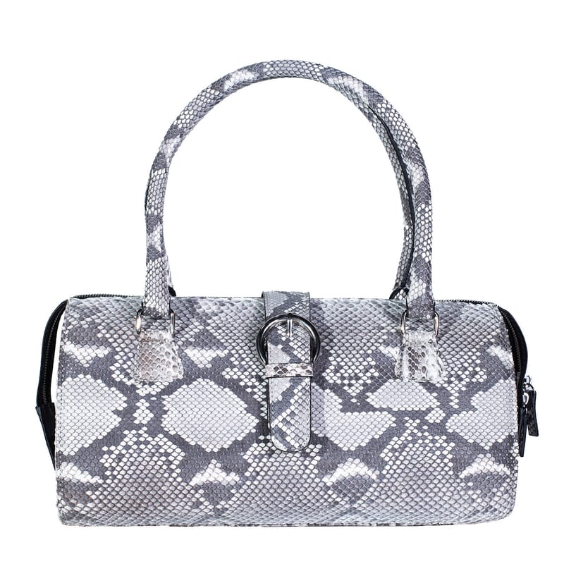 Becky's Birthday PickThe Grand Pelle Handcrafted Natural Genuine Python Leather Barrel Bag