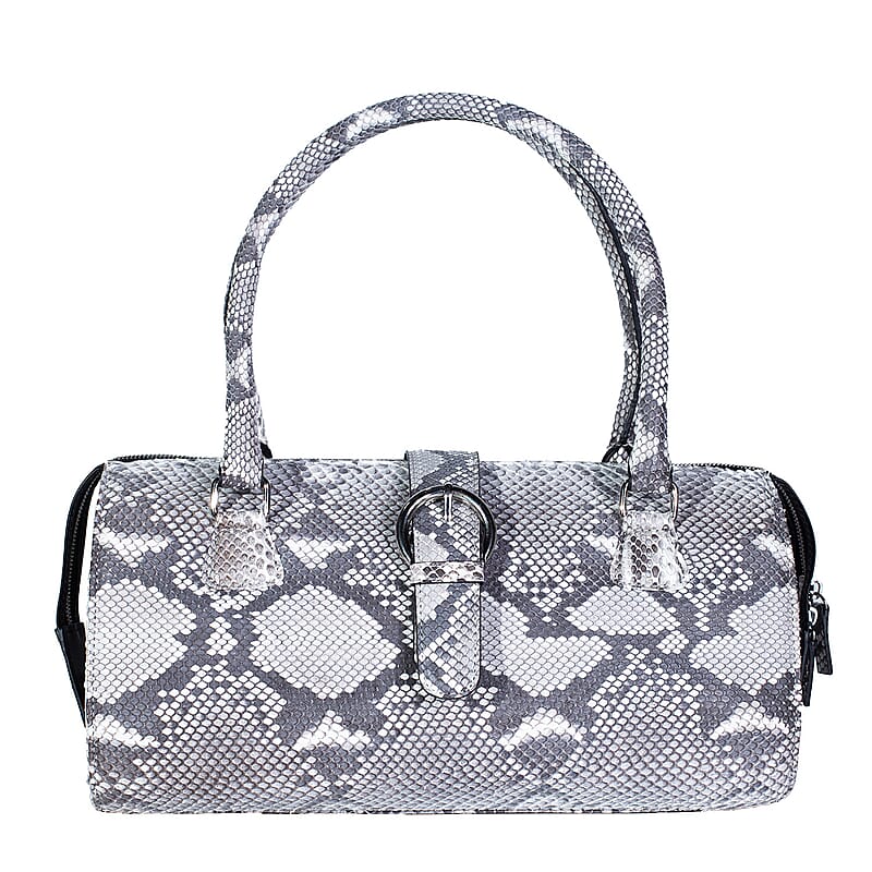 Becky's Birthday PickThe Grand Pelle Handcrafted Natural Genuine Python Leather Barrel Bag