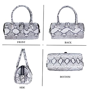 Ankur's Treasure Chest Doorbuster The Grand Pelle Handcrafted Natural Genuine Python Leather Barrel Bag