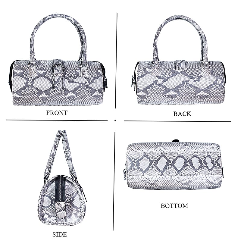 Becky's Birthday PickThe Grand Pelle Handcrafted Natural Genuine Python Leather Barrel Bag