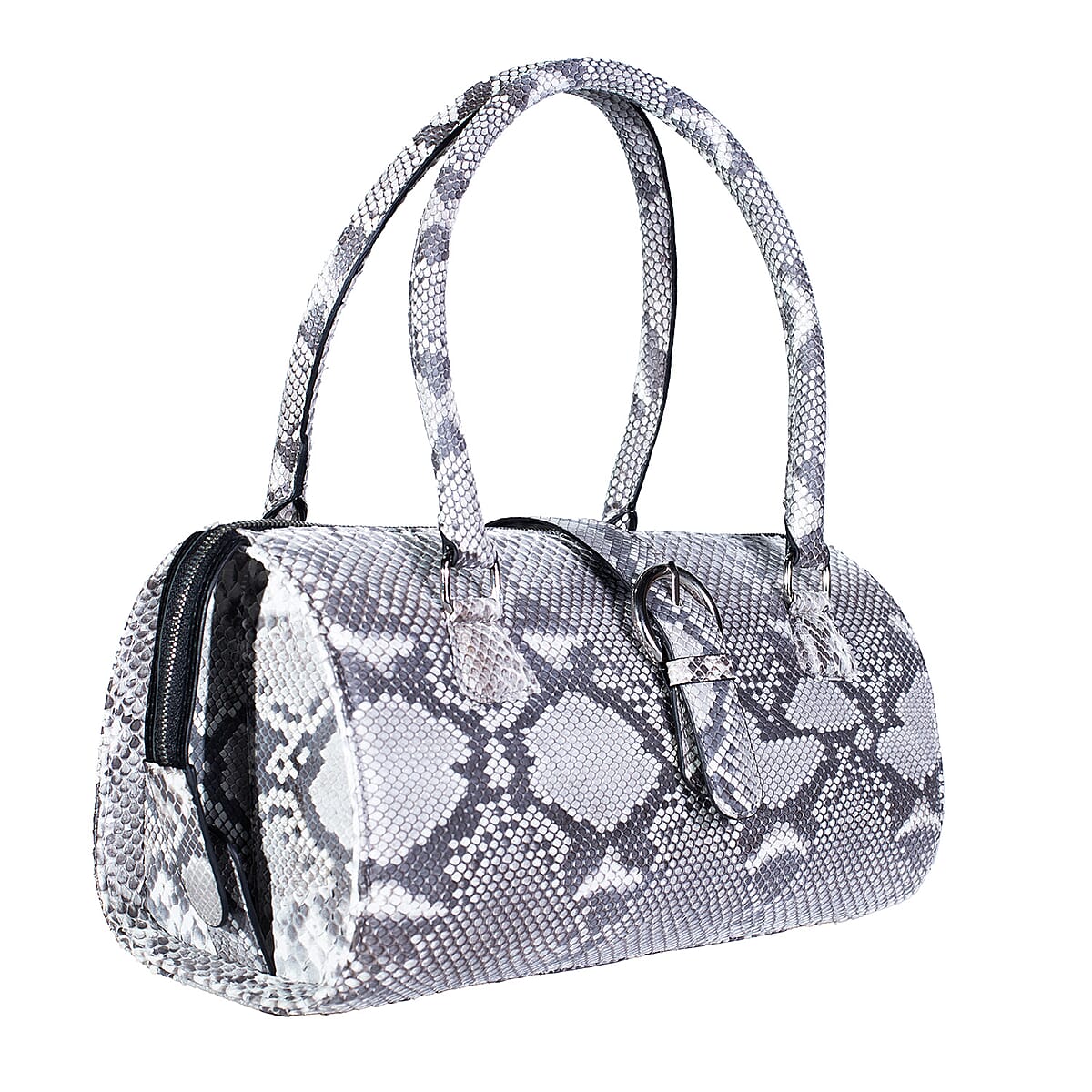 Ankur's Treasure Chest Doorbuster The Grand Pelle Handcrafted Natural Genuine Python Leather Barrel Bag image number 4