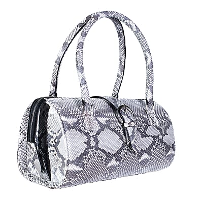 Becky's Birthday PickThe Grand Pelle Handcrafted Natural Genuine Python Leather Barrel Bag
