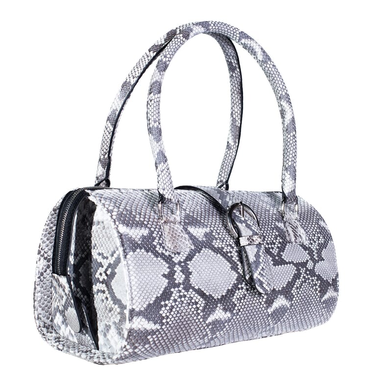 Becky's Birthday PickThe Grand Pelle Handcrafted Natural Genuine Python Leather Barrel Bag