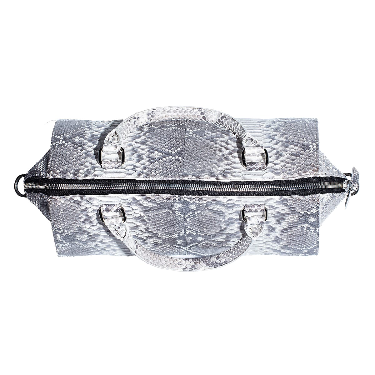 The Grand Pelle Handcrafted Natural Genuine Python Leather Satchel Bag with Shoulder Strap image number 5