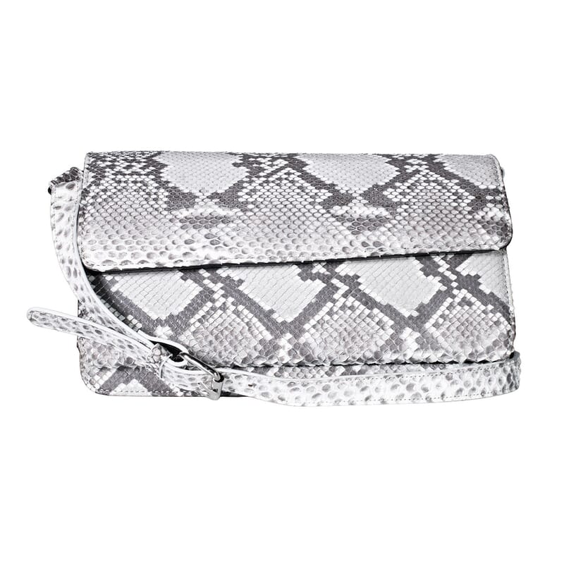 Grand Pelle Natural Genuine Python Leather Shoulder Flap Bag