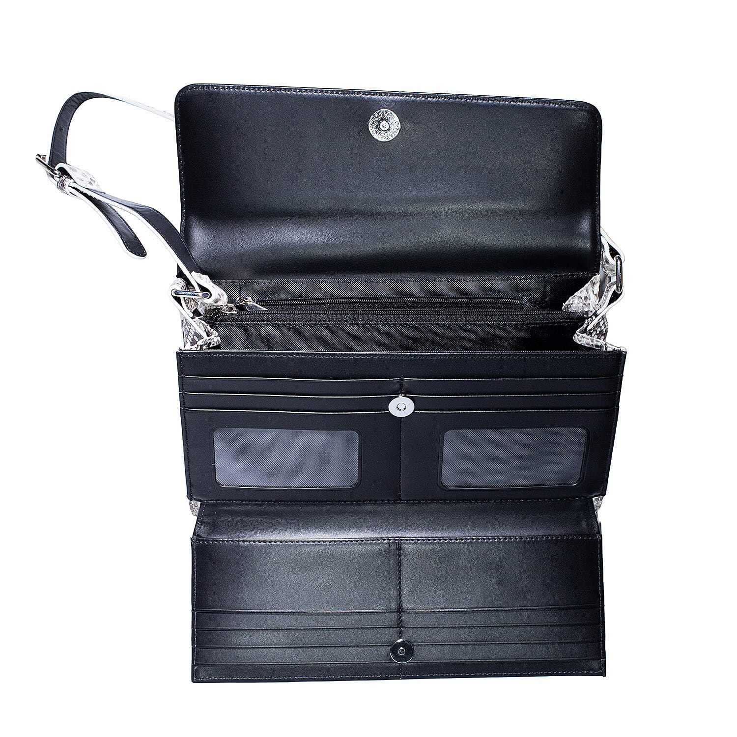 Grand Pelle Natural Genuine Python Leather Shoulder Flap Bag