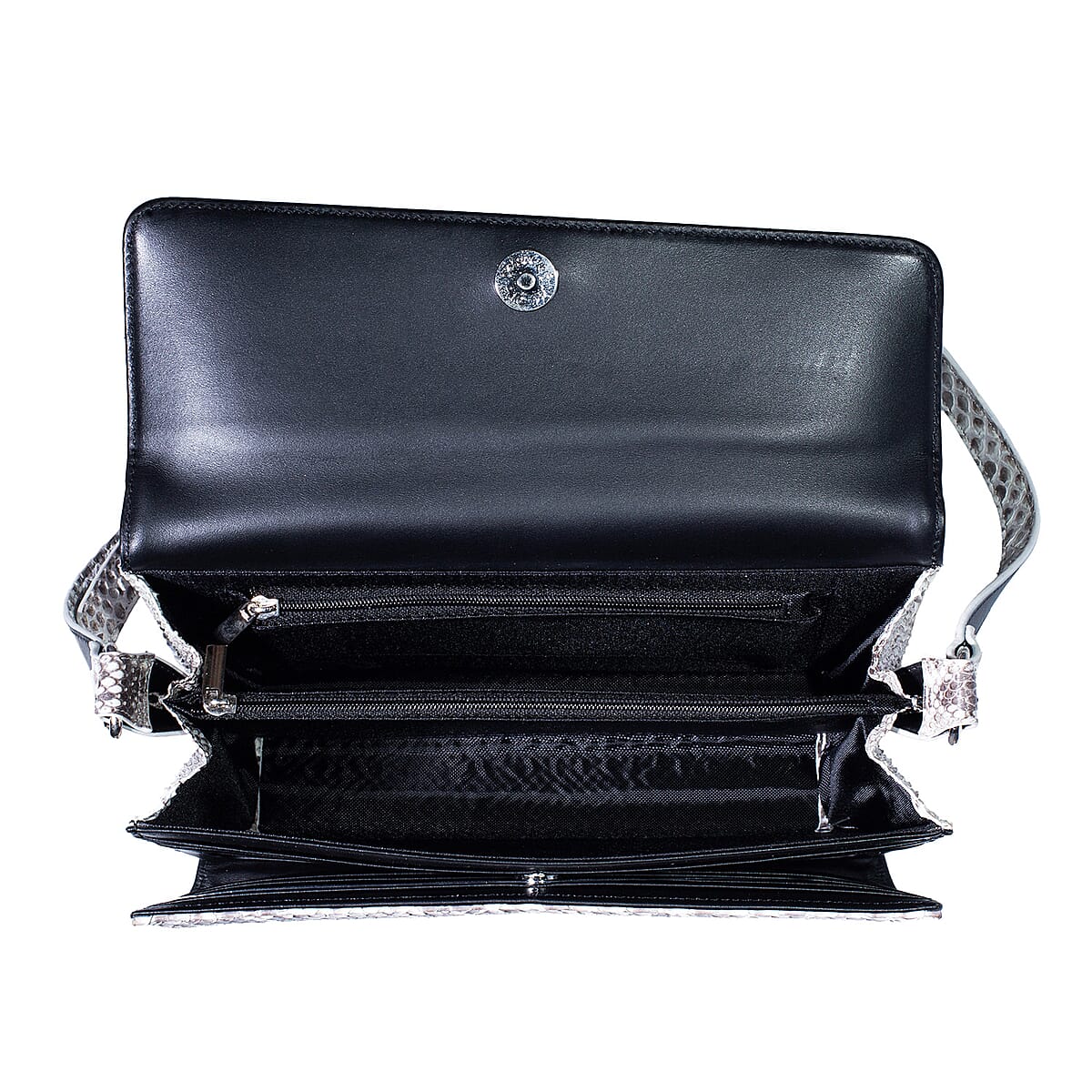 Grand Pelle Natural Genuine Python Leather Shoulder Flap Bag image number 6