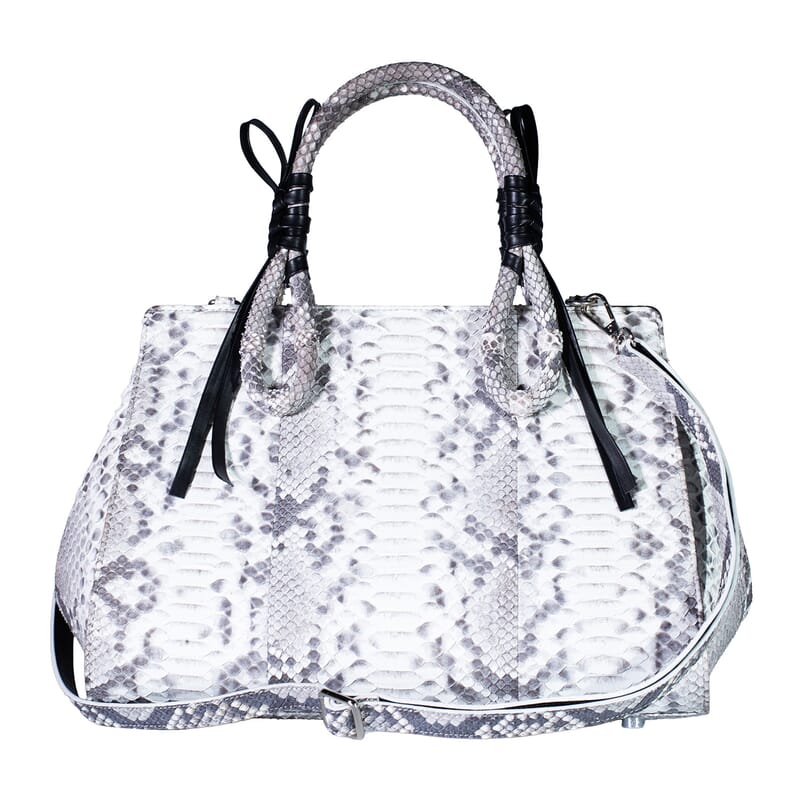 Grand Pelle Natural Genuine Python Leather Tote Bag