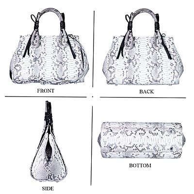 Grand Pelle Natural Genuine Python Leather Tote Bag