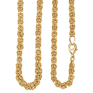 EverTrue Bronzella Collection Byzantine Chain Necklace in 18K YG Plated Bronze 20 Inches