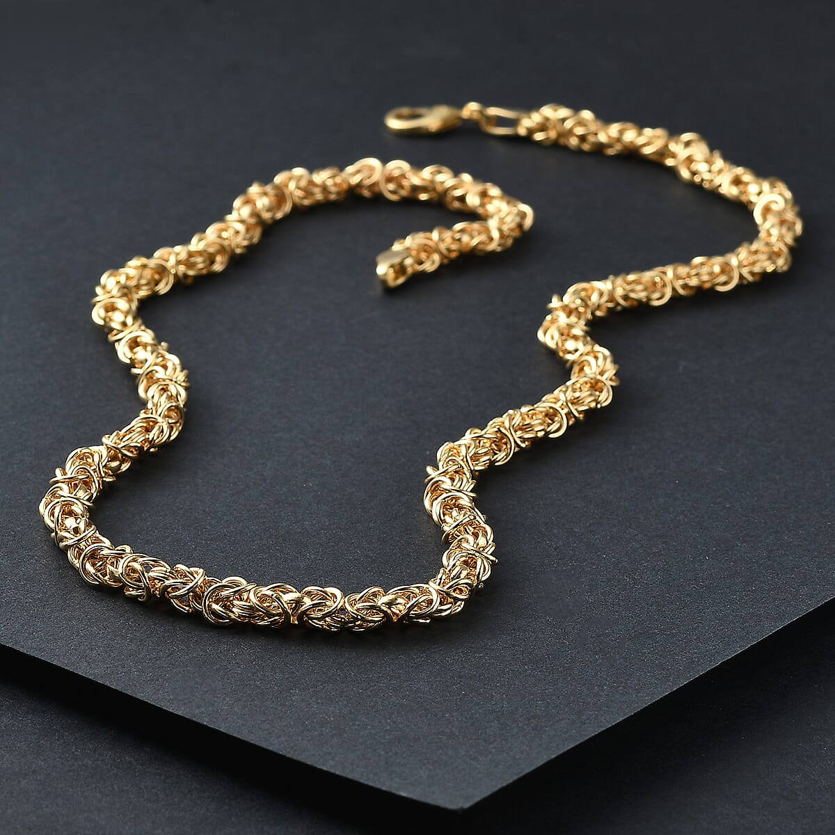 EverTrue Bronzella Collection Byzantine Chain Necklace in 18K YG Plated Bronze 20 Inches image number 1