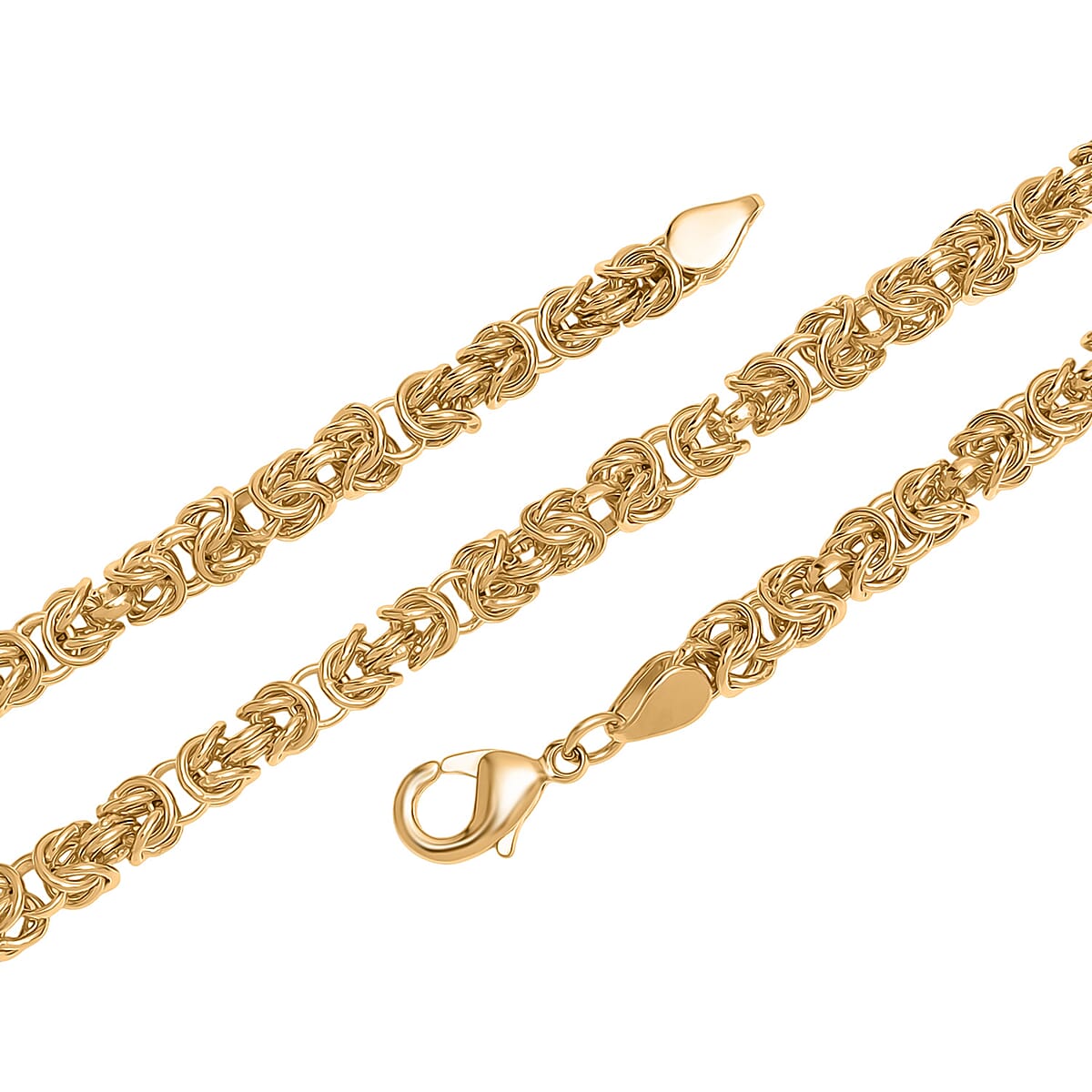 EverTrue Bronzella Collection Byzantine Chain Necklace in 18K YG Plated Bronze 20 Inches image number 3
