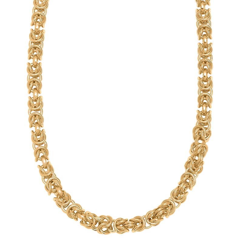 EverTrue Bronzella Collection Byzantine Chain Necklace in 18K YG Plated Bronze 20 Inches