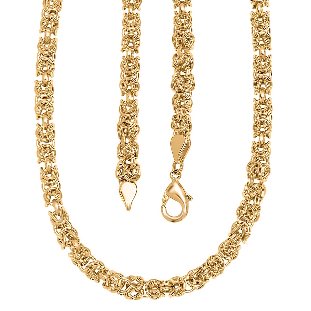 EverTrue Bronzella Collection Byzantine Chain Necklace in 18K YG Plated Bronze 20 Inches image number 5