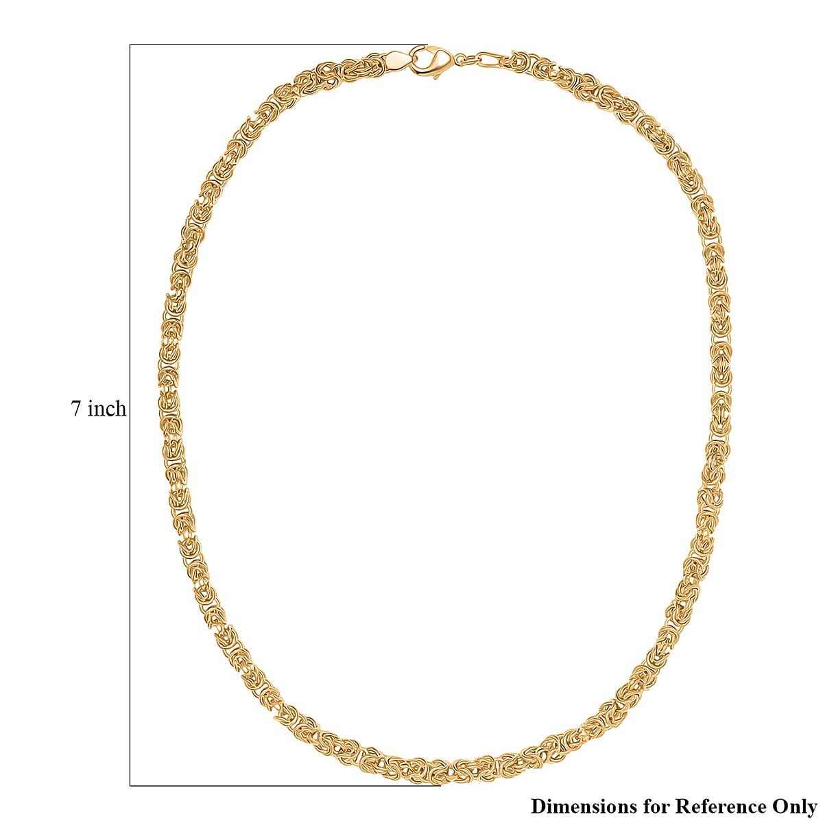 EverTrue Bronzella Collection Byzantine Chain Necklace in 18K YG Plated Bronze 20 Inches image number 6