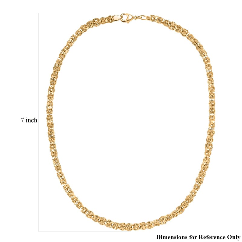 EverTrue Bronzella Collection Byzantine Chain Necklace in 18K YG Plated Bronze 20 Inches