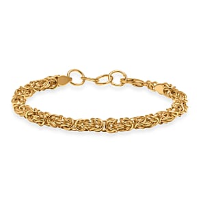 EverTrue Bronzella Collection Byzantine Chain Bracelet in 18K YG Plated Bronze (7.50 In)