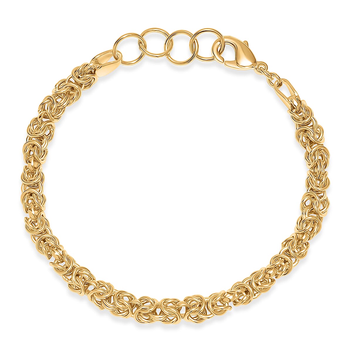 EverTrue Bronzella Collection Byzantine Chain Bracelet in 18K YG Plated Bronze (7.50 In) image number 3