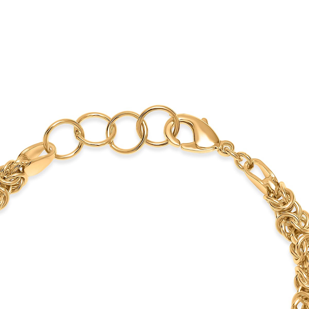 EverTrue Bronzella Collection Byzantine Chain Bracelet in 18K YG Plated Bronze (7.50 In) image number 4