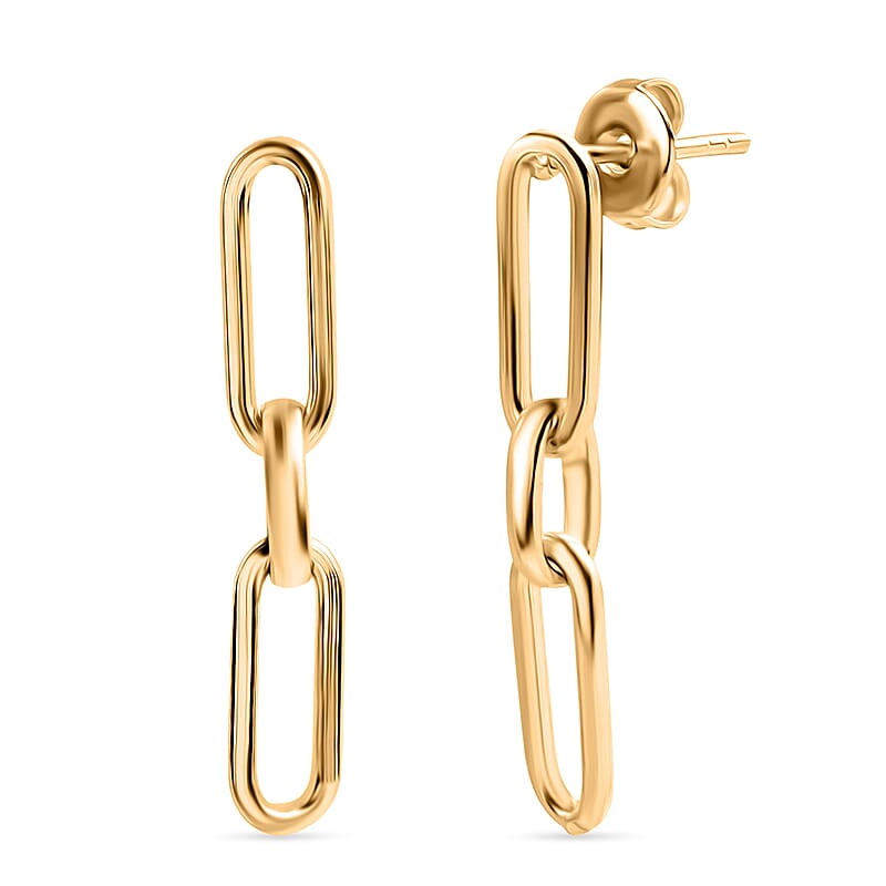 EverTrue Bronzella Collection Paperclip Link Drop Earrings in 18K YG Plated Bronze
