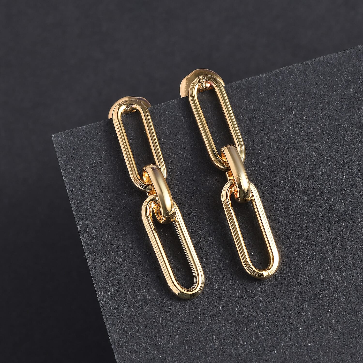 EverTrue Bronzella Collection Paperclip Link Drop Earrings in 18K YG Plated Bronze