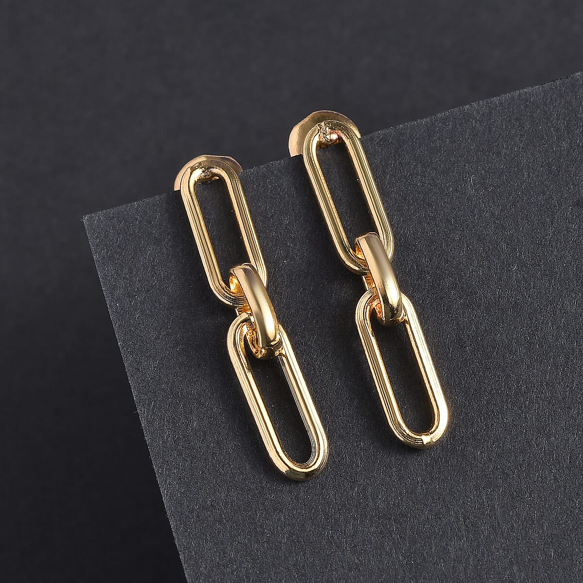 EverTrue Bronzella Collection Paper Clip Earrings in 18K YG Plated Bronze image number 1
