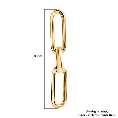 EverTrue Bronzella Collection Paperclip Link Drop Earrings in 18K YG Plated Bronze