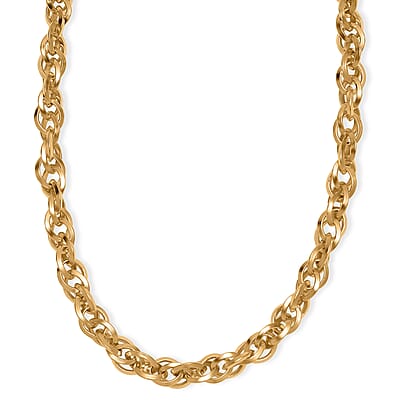 EverTrue Bronzella Collection Rolo (Belcher) Link Chain Necklace in 18K YG Plated Bronze 20 Inches